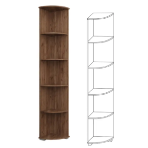 Стелаж кутовий Віва Дуб крафт табако/Дуб крафт золотий