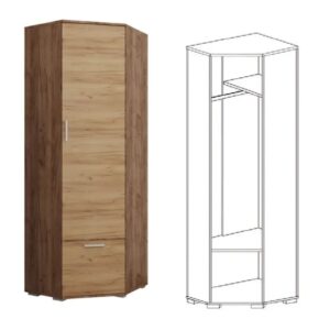 Шафа кутова Віва Дуб крафт табако/Дуб крафт золотий