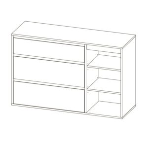 Комод 1Д/3Ш Нітро Софт