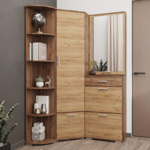 Шафа кутова Віва Дуб крафт табако/Дуб крафт золотий