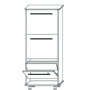 Тумба під взуття Ніагара Дуб сонома/венге магія