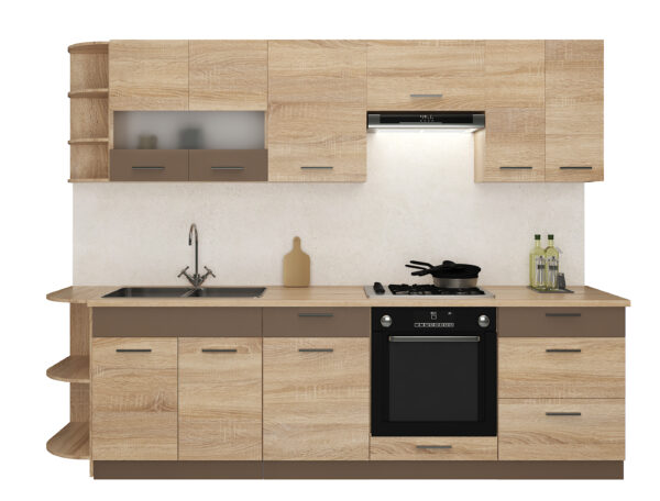 Модульна кухня Аліна дуб сонома/латте. Розмір 2,8 метри