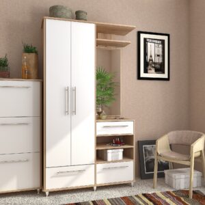 Тумба під взуття Ніагара Дуб сонома/білий