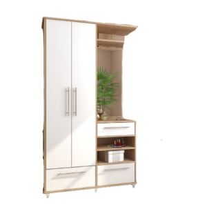 Шафа з тумбою та дзеркалом Ніагара дуб сонома/білий